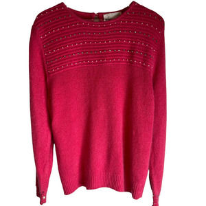 Vintage Andrea Gayle Collections 1980's Pullover Silk Angora Sweater Women's 1X
